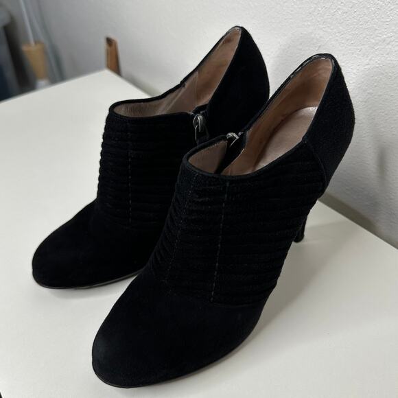 Salvatore Ferragamo Black Suede Narni Stiletto Bootie Side Zip 8 - Picture 3 of 16